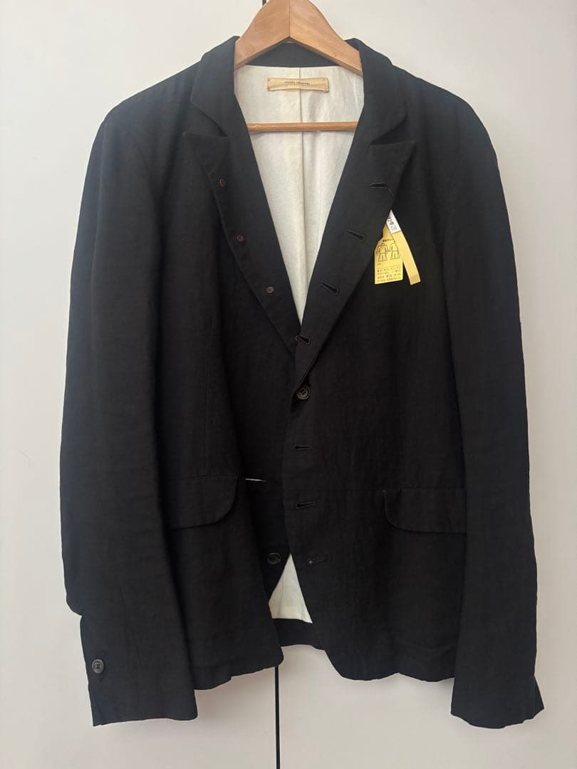 suzuki takayuki リネン 黒 テーラードジャケット