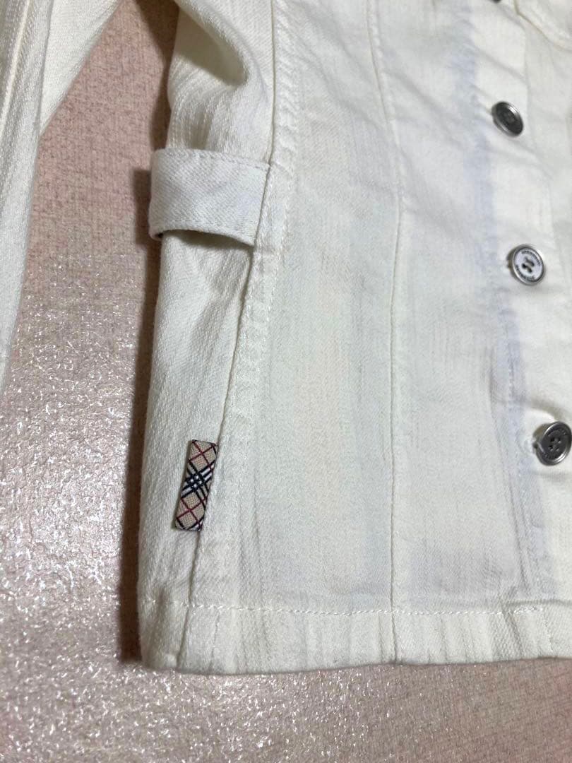 美品 BURBERRY LONDON ホワイト デニム ジャケット ノバチェック