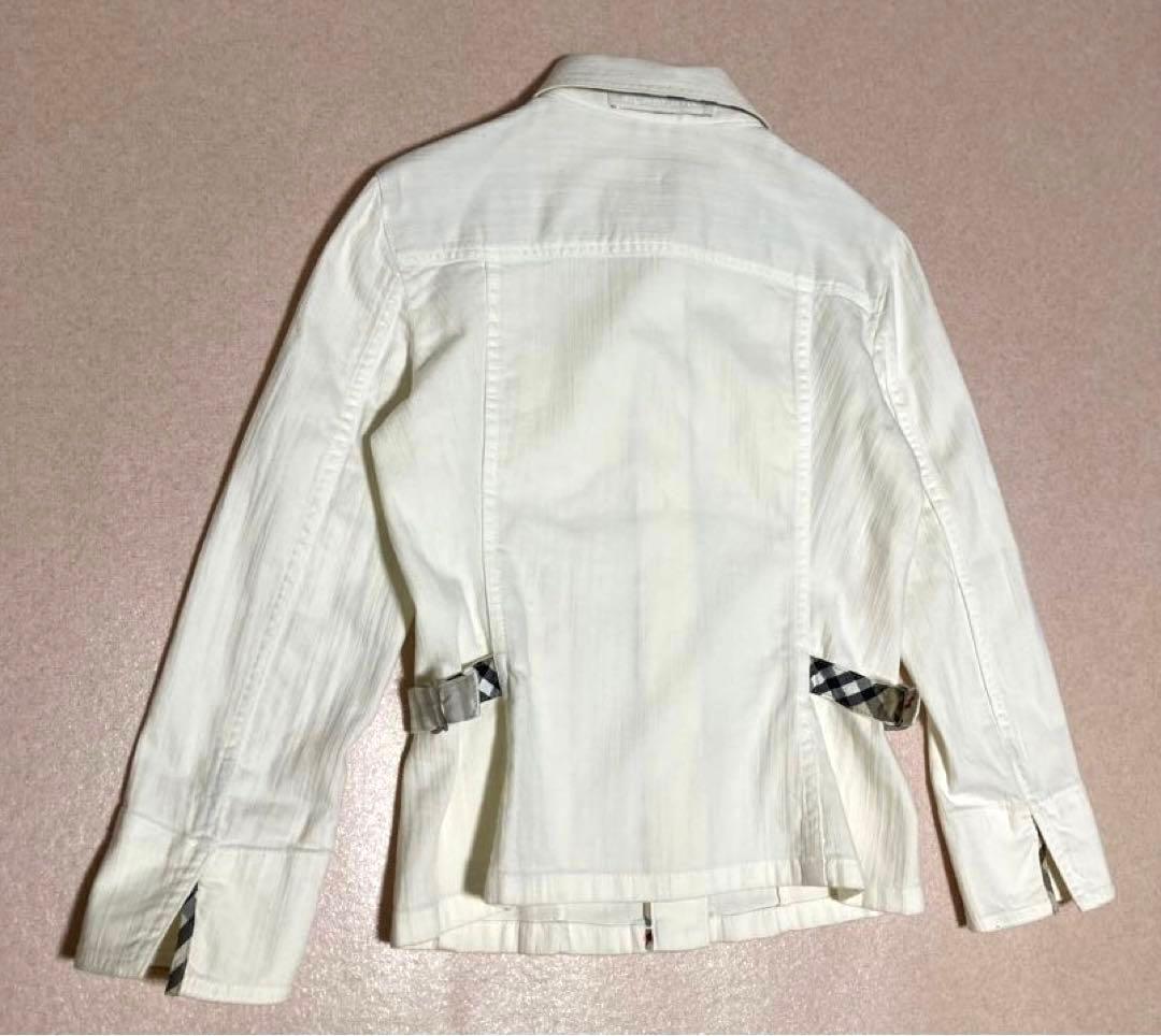美品 BURBERRY LONDON ホワイト デニム ジャケット ノバチェック