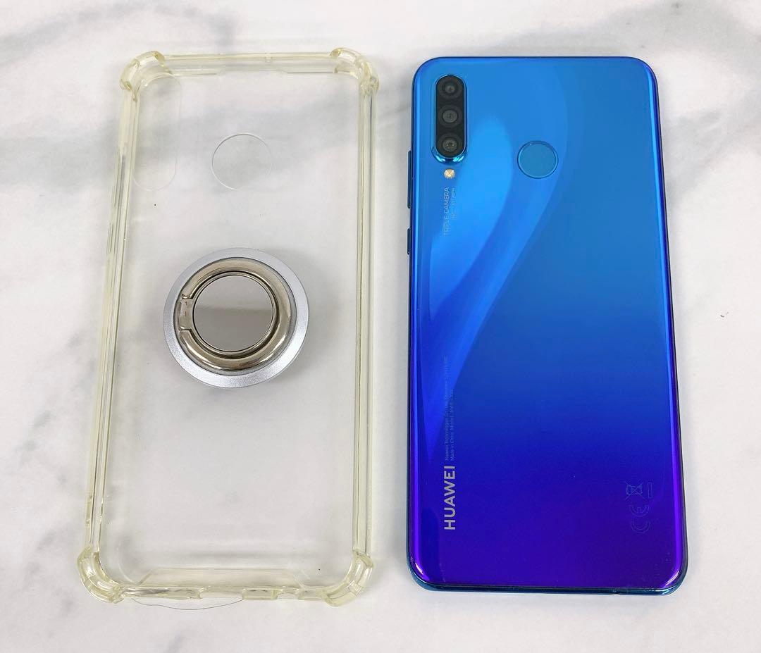 ＋HUAWEI P30 lite ピーコックブルー　64GB MAR-LX2J