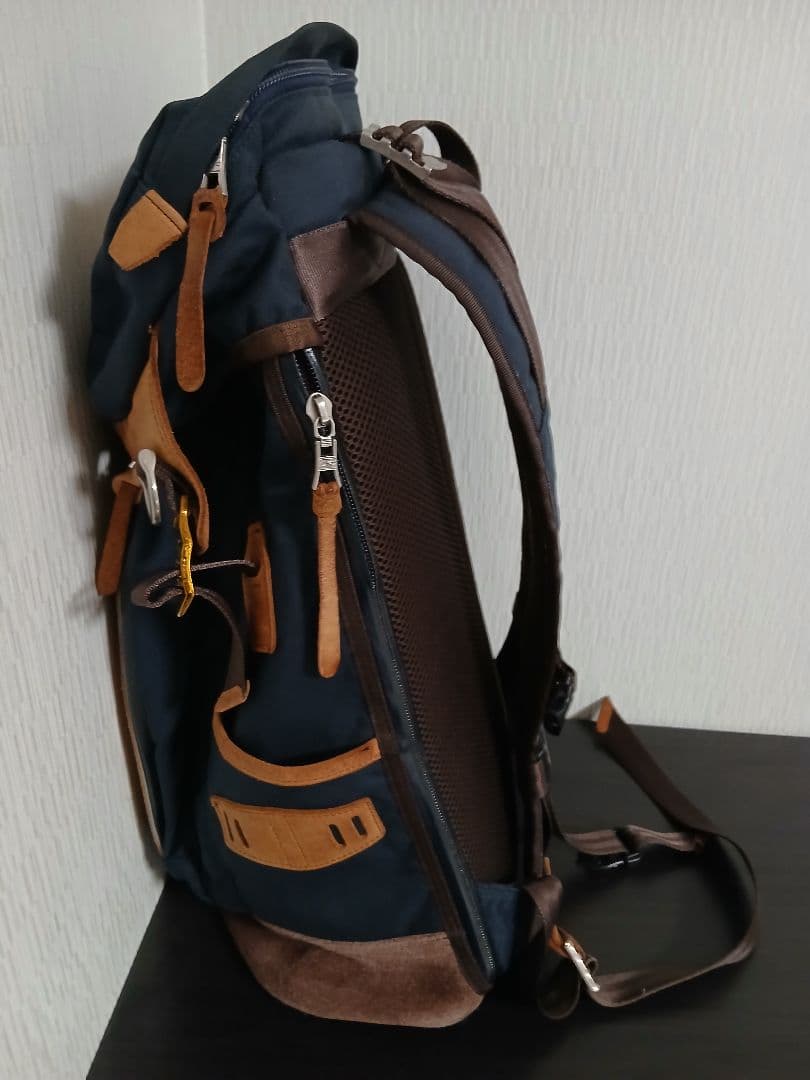 と*。様 マスターピース　ポテンシャル　ネイビー キャンバス スエード リュック