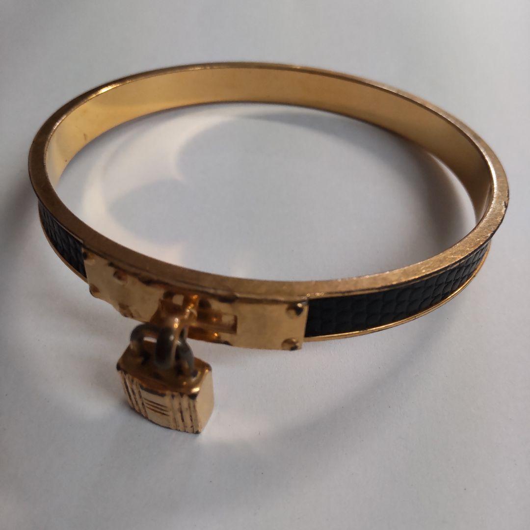 HERMES ケリーバングル 鍵 Black Gold 中古 正規品