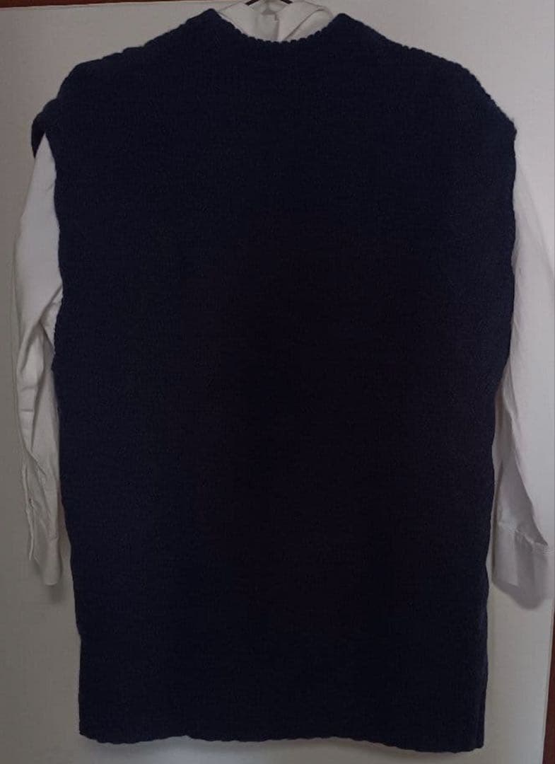 値下げ　Drawer ドロワー　ニットベスト 　ジレ　ケーブル編み　カシミア混