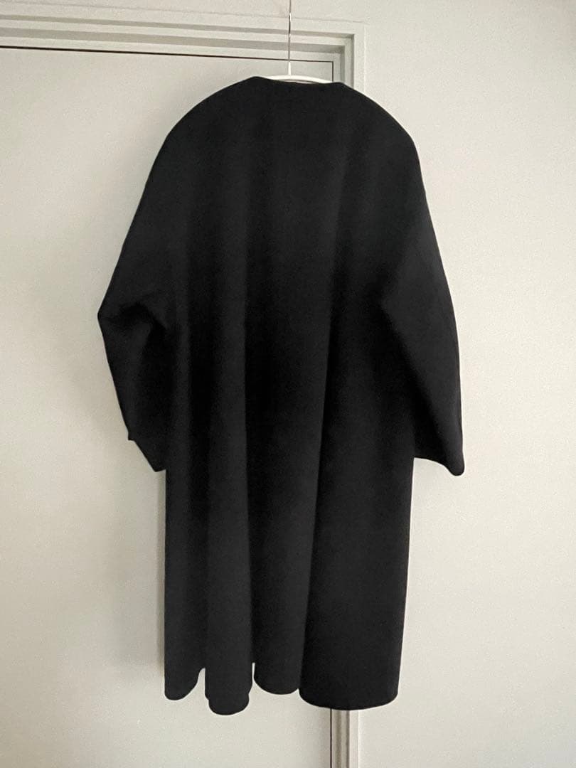 まの　drawerドゥロワー　ウールカシミアノーカラーコート34美品