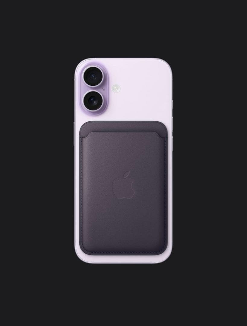 MagSafe対応iPhoneファインウーブンウォレット ブラック