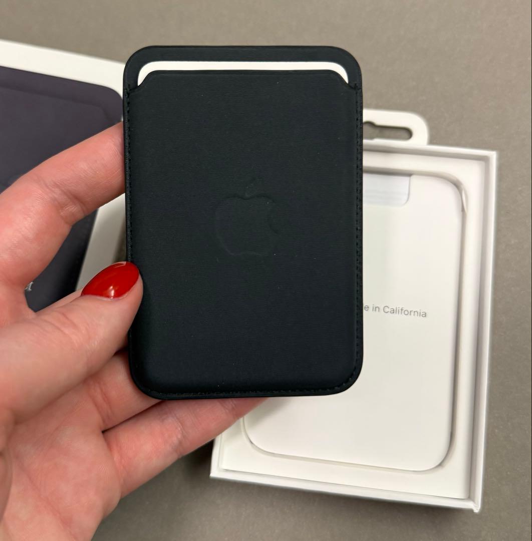 MagSafe対応iPhoneファインウーブンウォレット ブラック