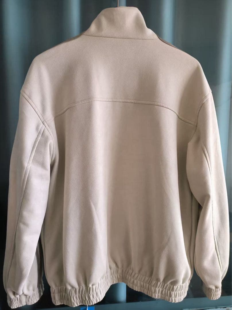 海外限定 アディダス巳年トラック スエード ジャケット クリームホワイト L