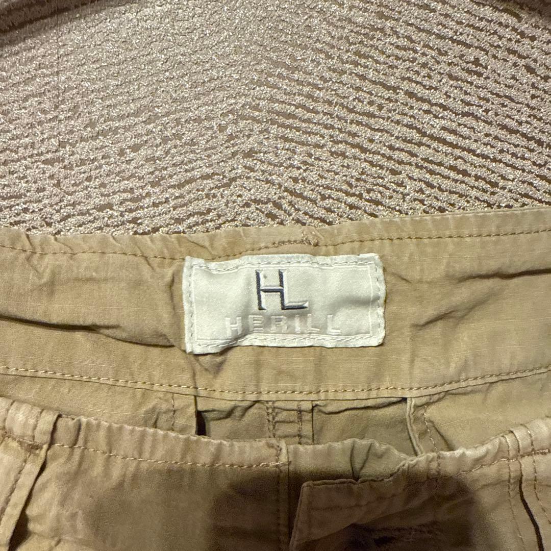 HERILL ベージュ カーゴパンツ36サイズ