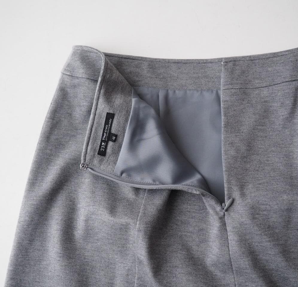 わかえ様23区 ウォッシャブル セットアップスーツ グレー 46 大きいサイズ