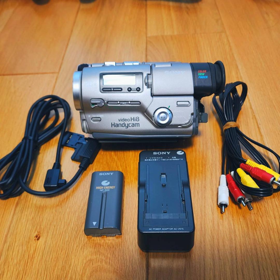 【動作確認済】SONY 高画質 Hi8 ビデオカメラ CCD-TR2 セット