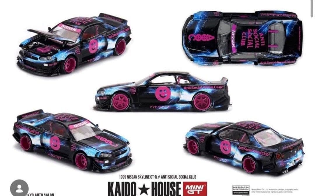 ミニカー KAIDO HOUSE Anti Social Club R34 GT-R