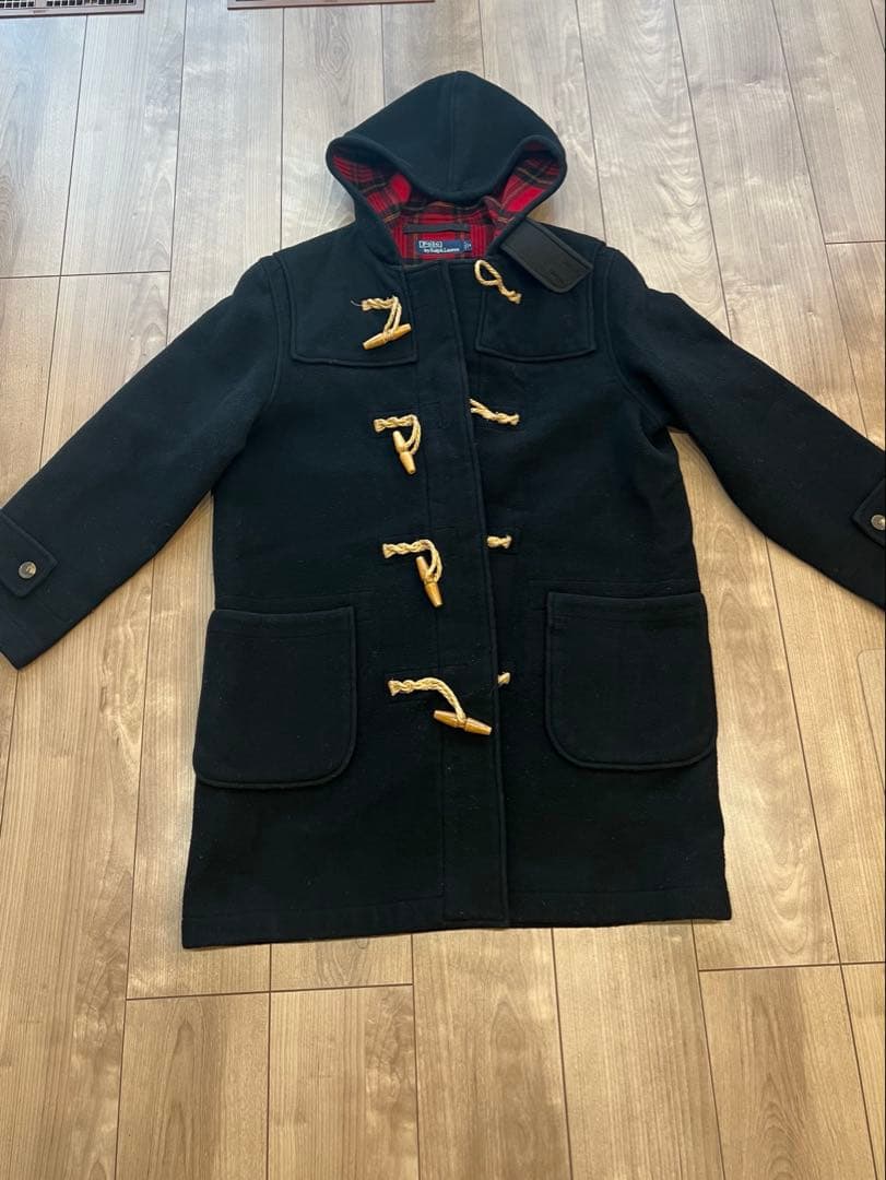 ポロラルフローレン　ヴィンテージ　ダッフルコート　ブラック　希少Mサイズ