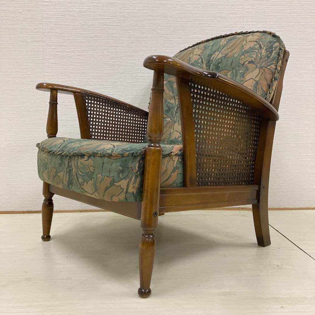 【カリモク】コロニアル　一人掛けソファ　シングルソファ　椅子　２脚セット