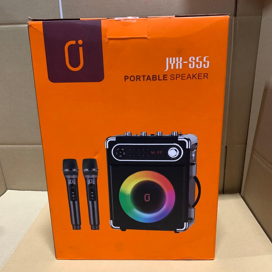 新品　JYX スピーカーセット 拡声器 ワイヤレスマイク２本