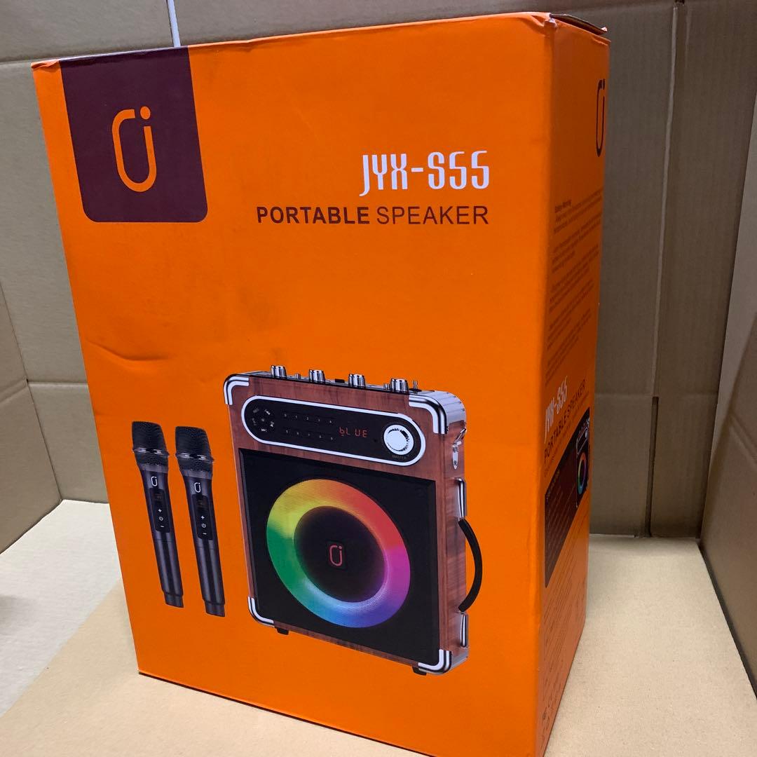 新品　JYX スピーカーセット 拡声器 ワイヤレスマイク２本