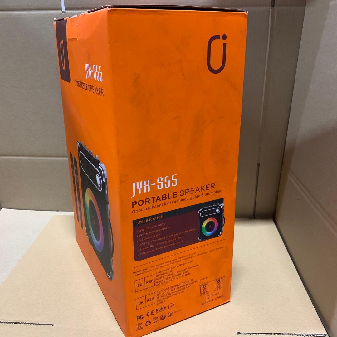 新品　JYX スピーカーセット 拡声器 ワイヤレスマイク２本