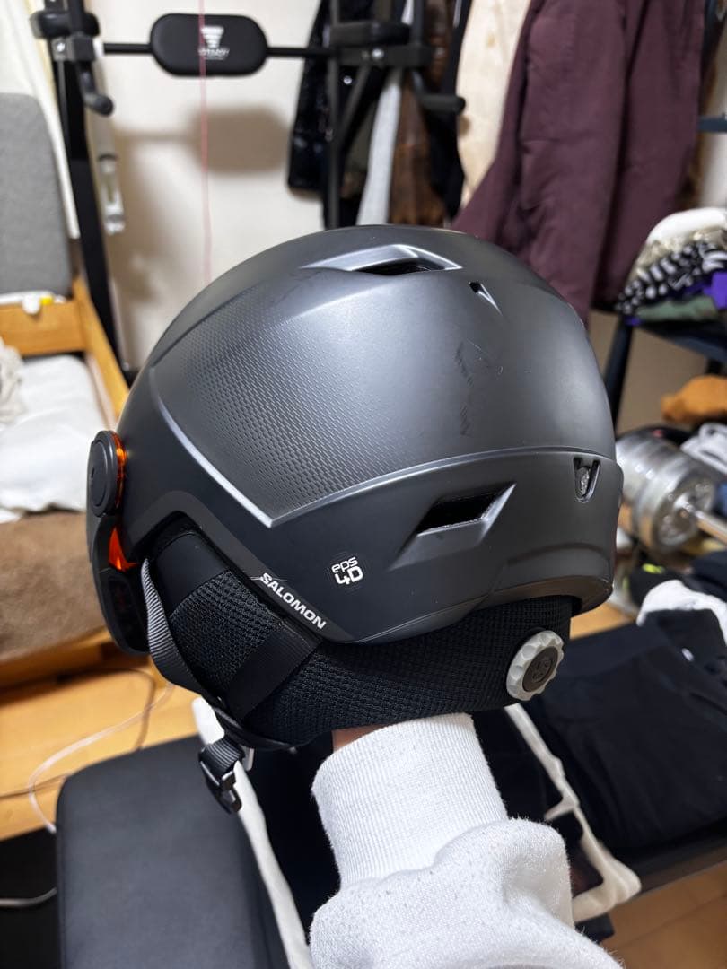 SALOMON PIONEER ヘルメット マットブラック　バイザーヘルメット