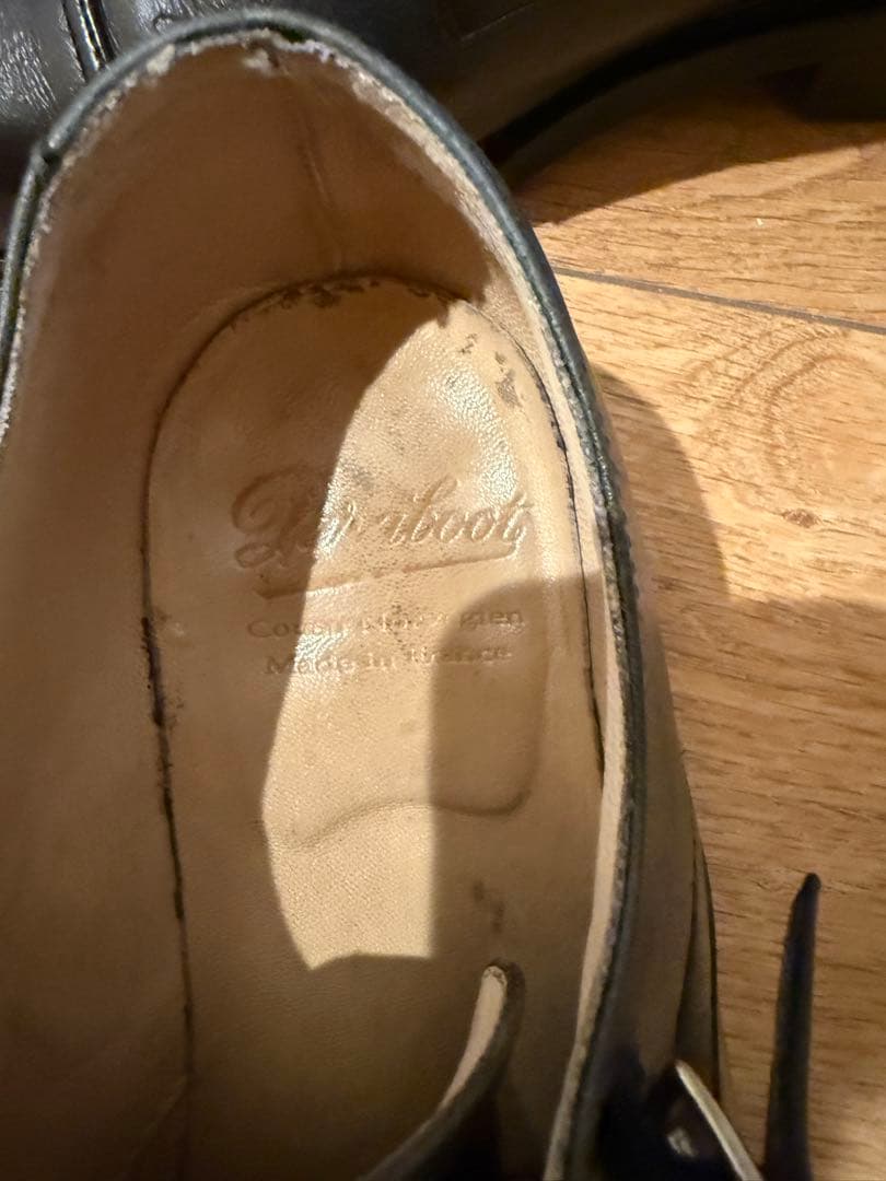 パラブーツ ダブルモンクストラップ ビジネスシューズ 7 1/2