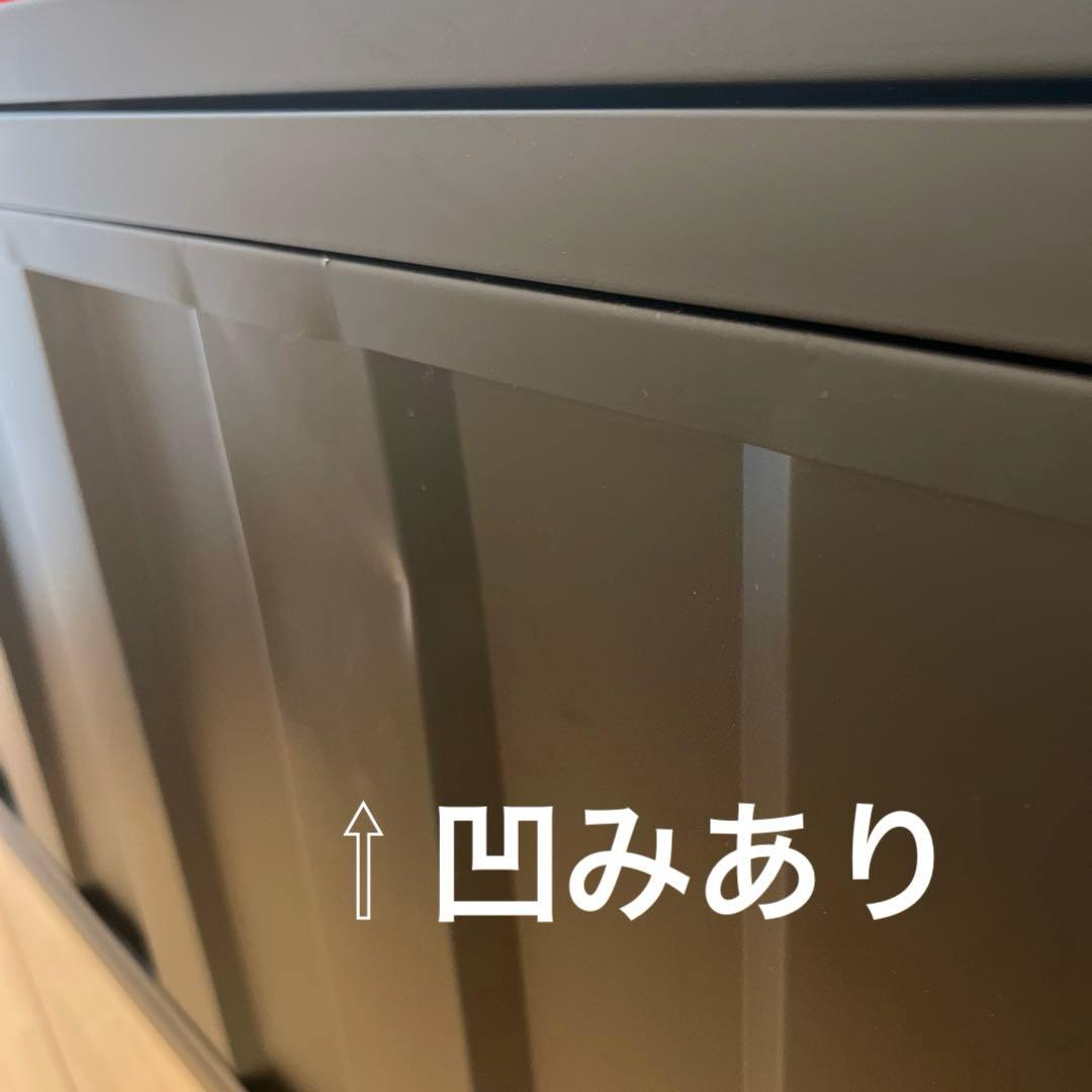 未使用！大容量 スチール製 収納ボックス 蓋付き 完成品！ブラック