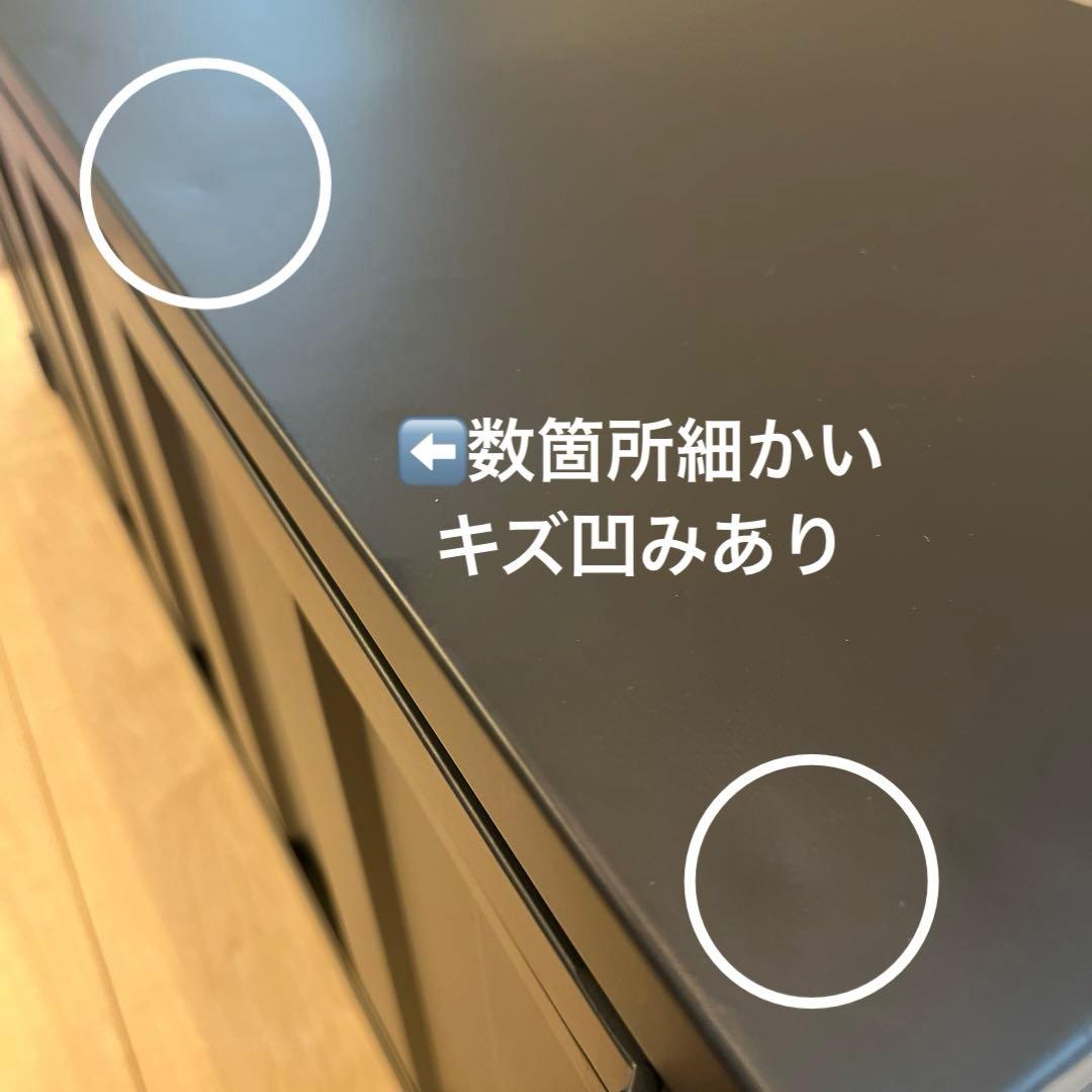 未使用！大容量 スチール製 収納ボックス 蓋付き 完成品！ブラック