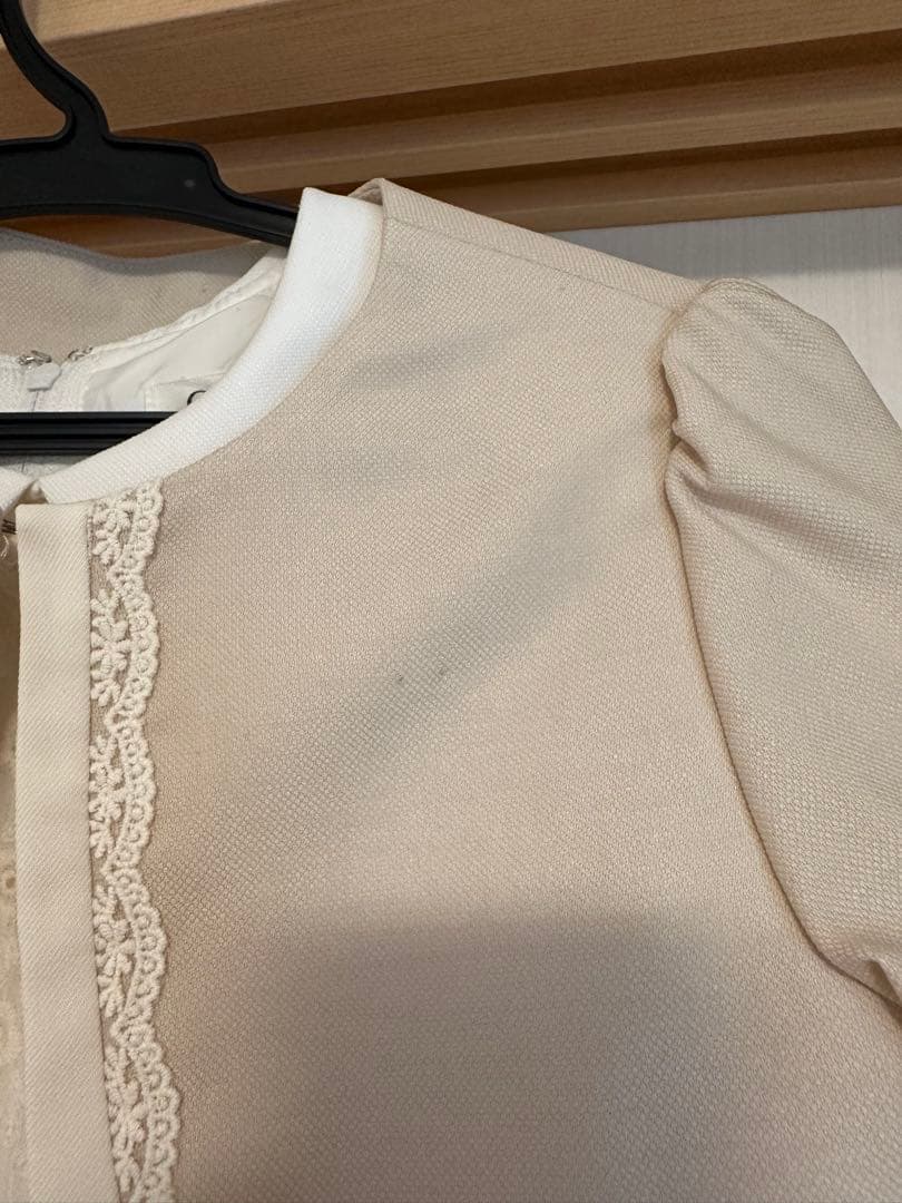 ショパン子供用フォーマルドレス　クリーム色（コサージュとボレロ付き）着用回数一回