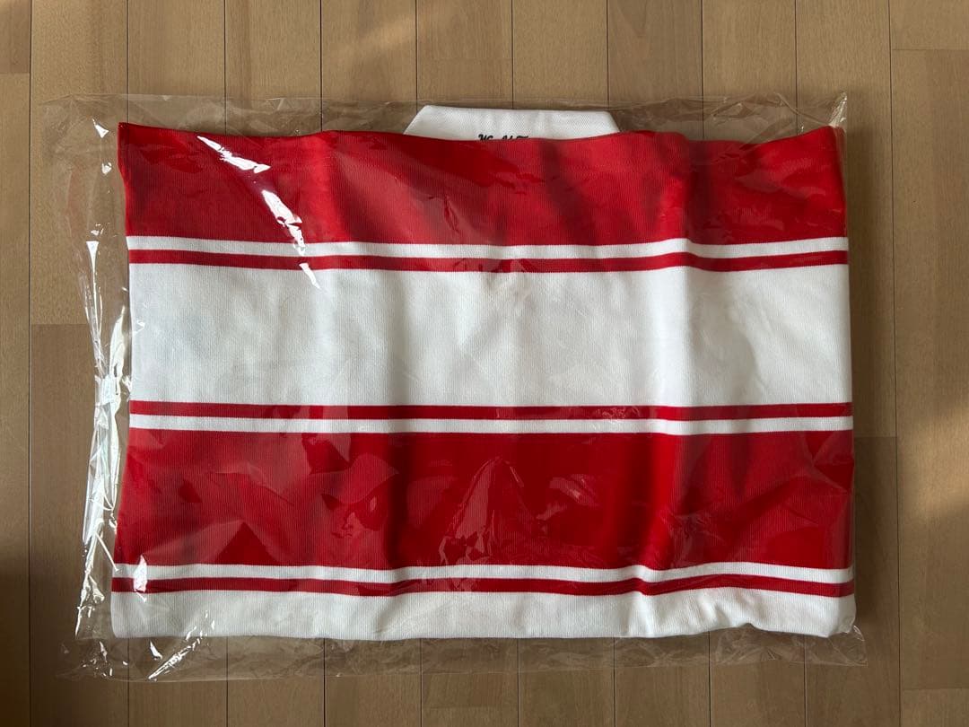 Supreme Nike Stripe Rugby Shirt 赤 RED L