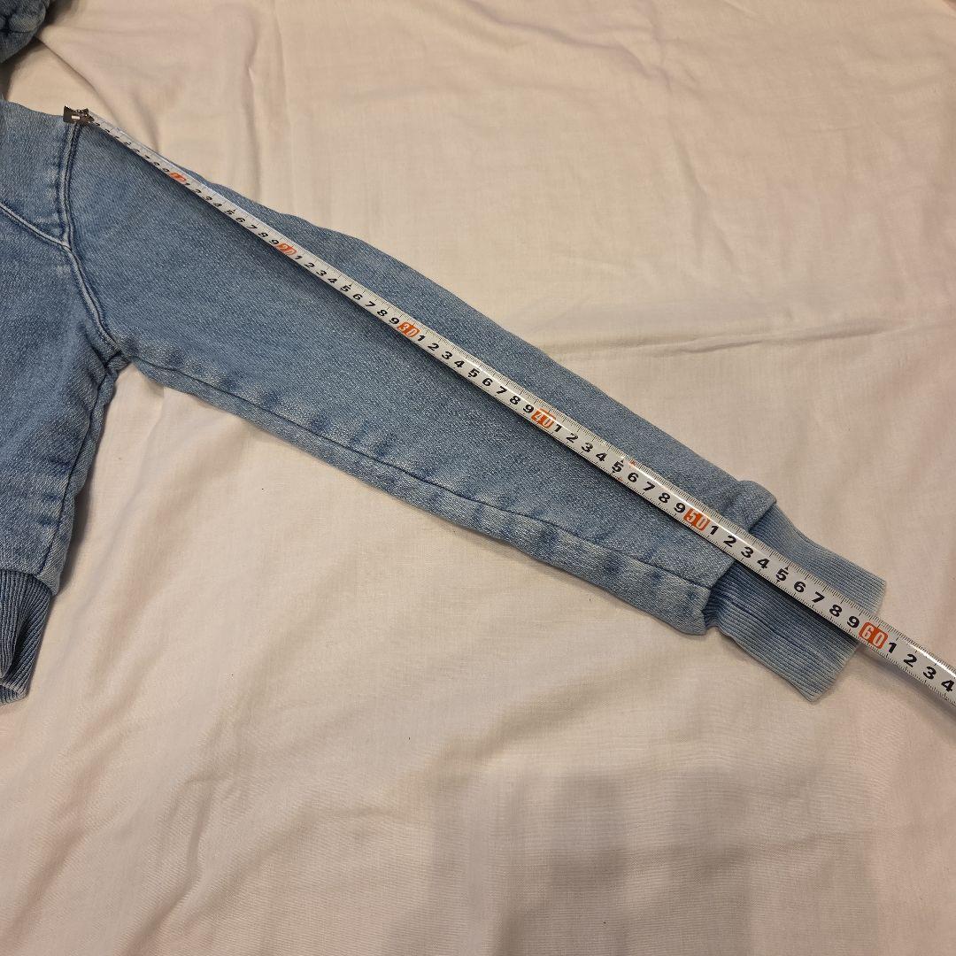 DIESEL　クロップドデニムフード付きパーカー S