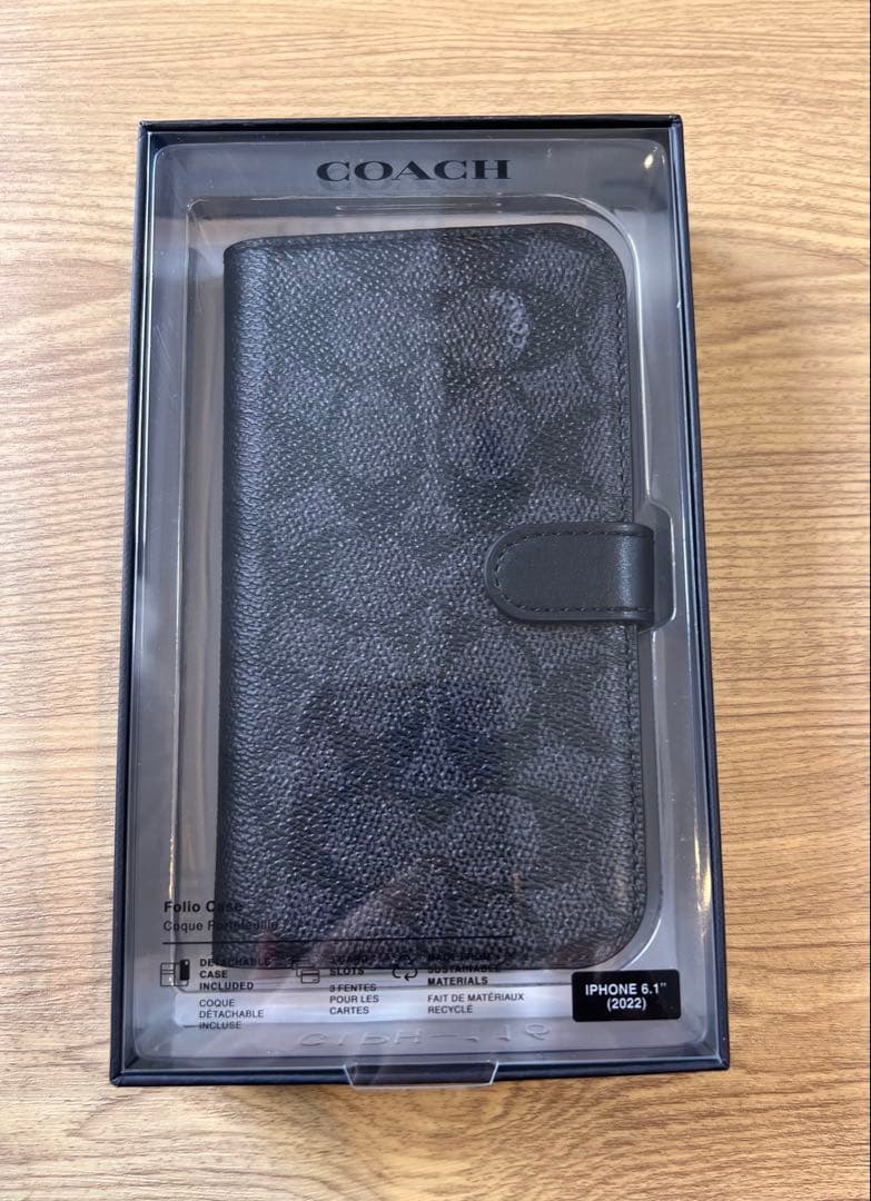 COACH 手帳型ケース ブラック iPhone 13 14対応　新品未使用