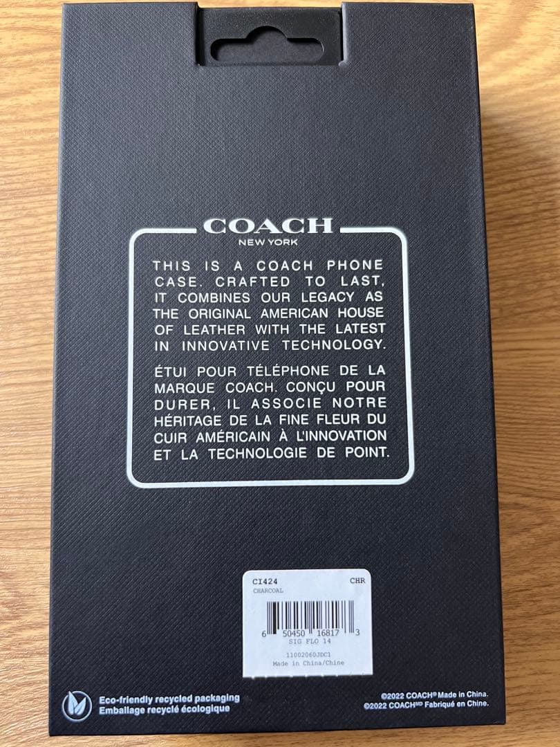 COACH 手帳型ケース ブラック iPhone 13 14対応　新品未使用