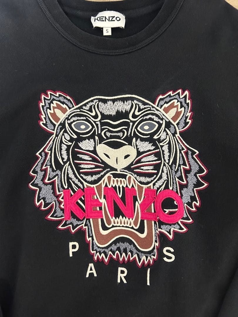 Kenzoケンゾー　タイガートレーナー　ブラックピンク