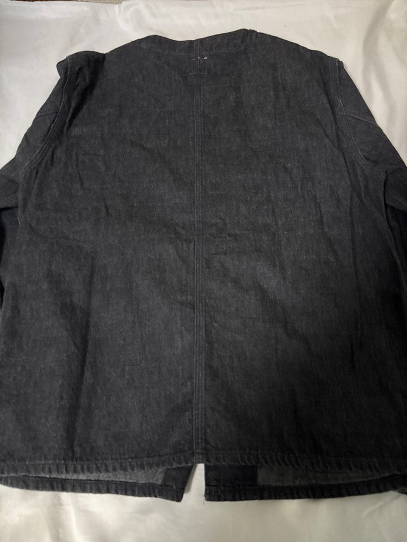 オアスロウ ノーカラー　デニムカバーオール サイズ1 ブラック