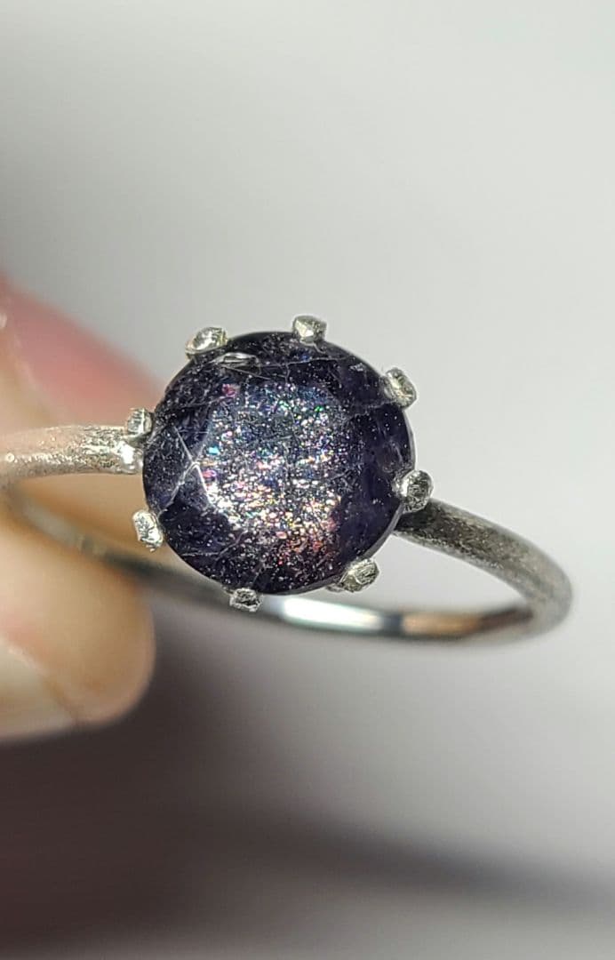 ツキボシ★非加熱アイオライトサンストーン★リング、ペンダントオーダー