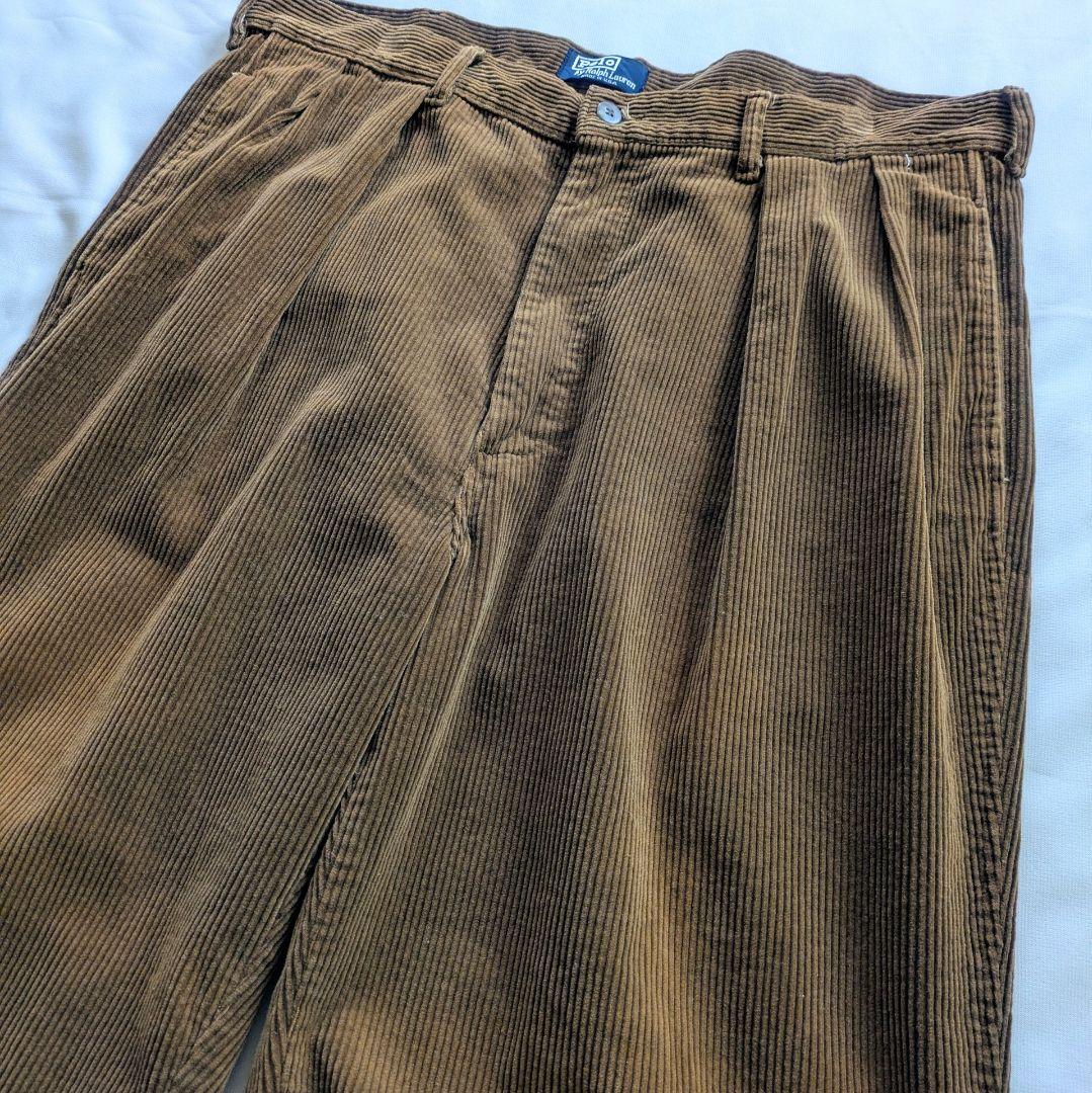 ポロ ラルフローレン　コーデュロイパンツ　USA製　w38　コーズ　アメリカ製
