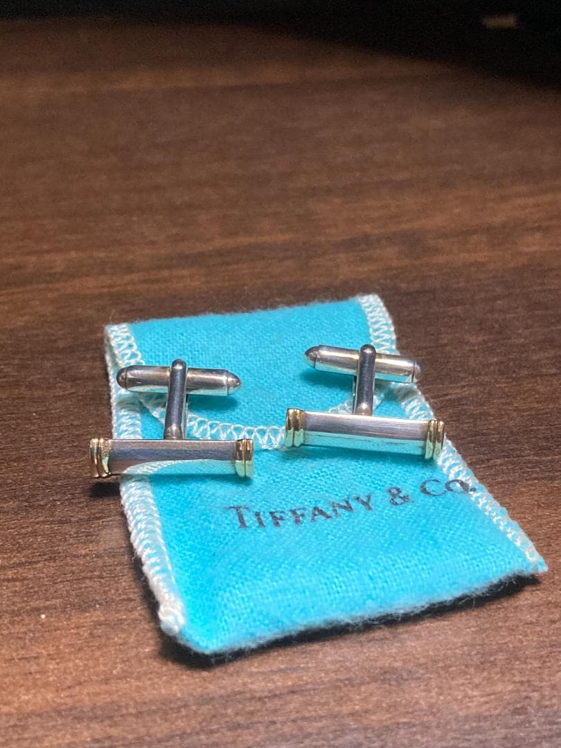 ティファニー コンビ カフス 925 K18 750 オールド ヴィンテージ