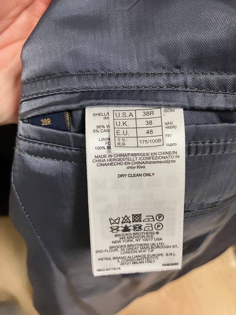 Brooks Brothers カシミヤ混テーラードジャケット