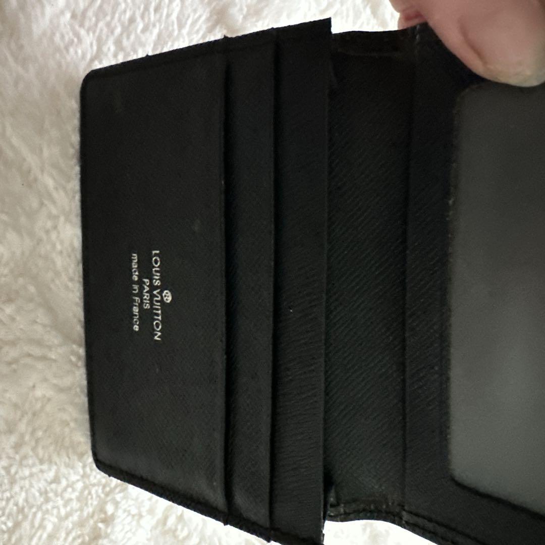 ルイヴィトン VUITTON タイガ 名刺入れ メンズ 黒 定期入れ