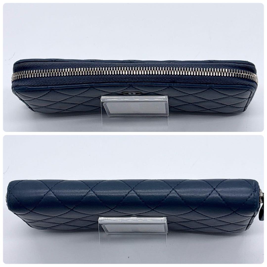 り*ん様 CHANEL シャネル マトラッセ ラウンドファスナー ココマーク ネ