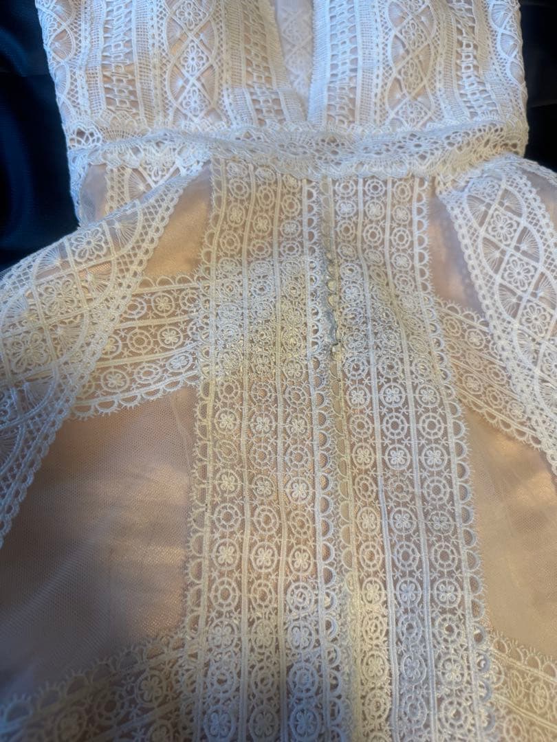 ホワイトレースAラインドレス (普段Sサイズ着用)