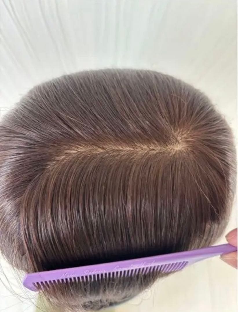 少し交渉可能✨ ミディアム　フル ウィッグ　医療用 レミー人毛 ブラウン