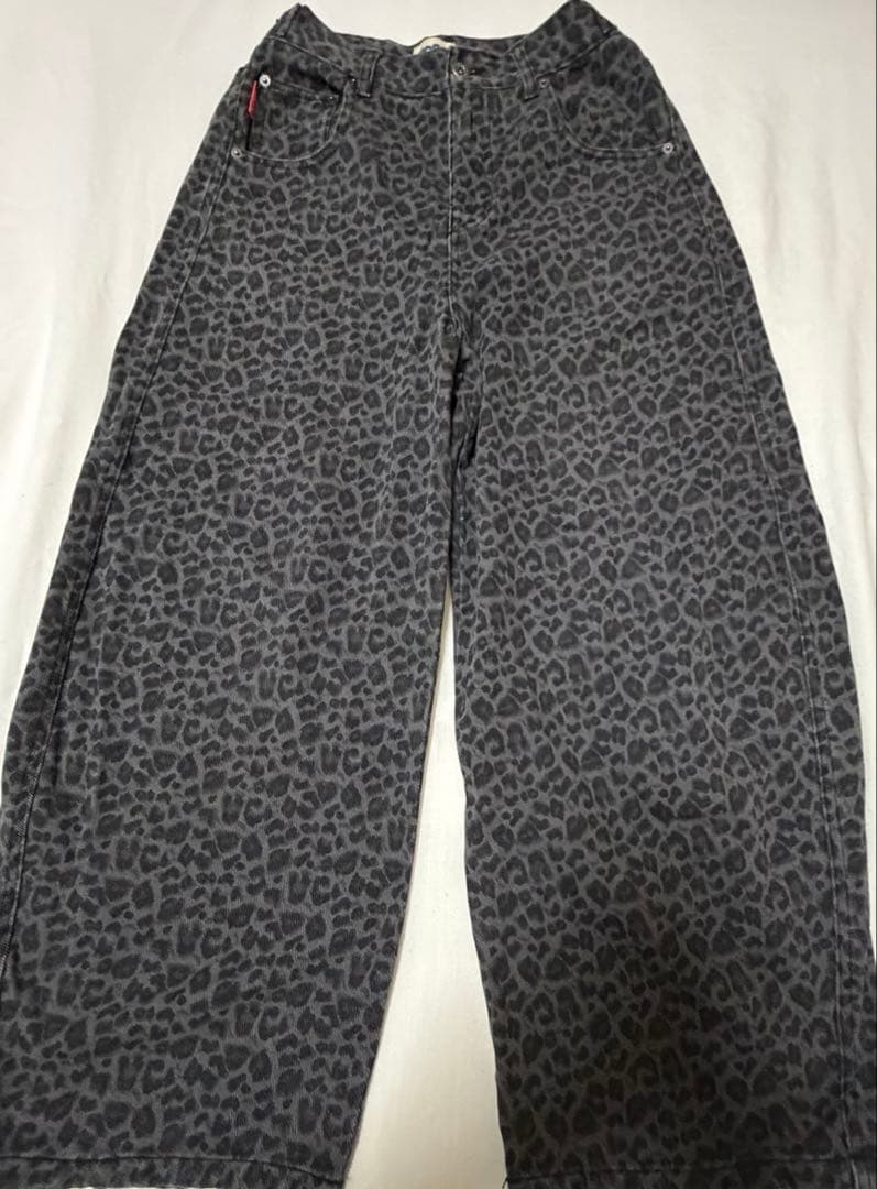 【完売品】9090 レオパードデニムパンツ S