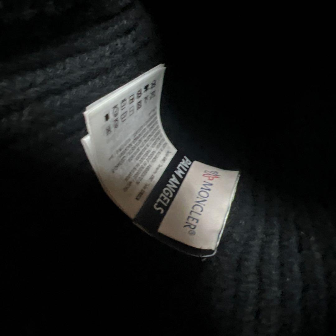 MONCLER Palm angels 黒 ニット帽 フリーサイズ
