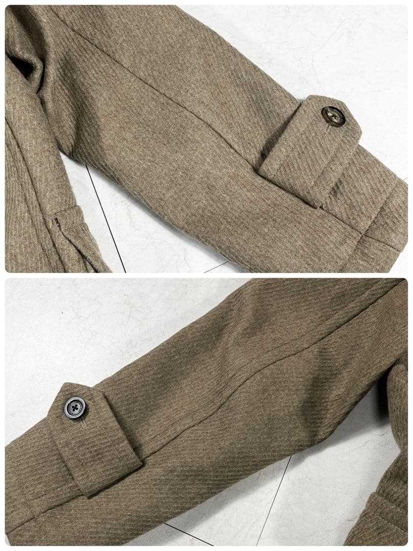 ✨極美品 バーバリーロンドン カシミヤ混 メガチェック ダッフルコート 本革