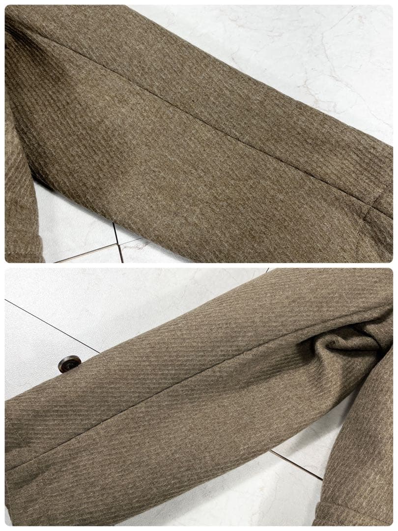 ✨極美品 バーバリーロンドン カシミヤ混 メガチェック ダッフルコート 本革