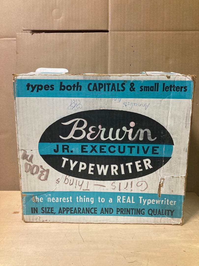 おもちゃのタイプライター 水色　アメリカ　ビンテージ　子ども