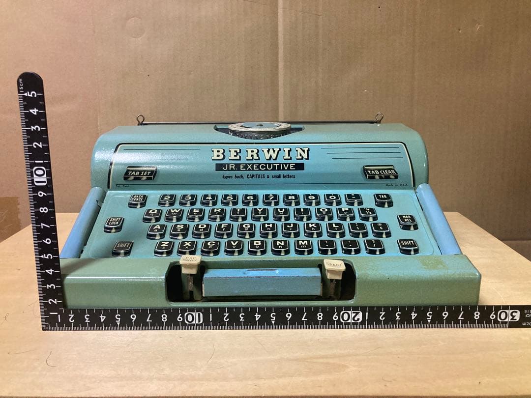 おもちゃのタイプライター 水色　アメリカ　ビンテージ　子ども