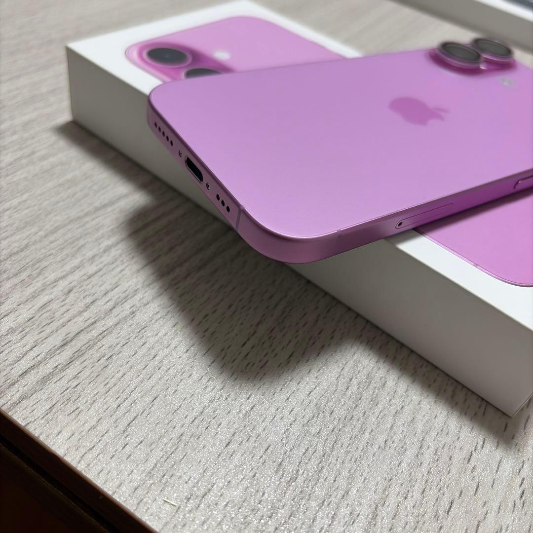 【美品】iPhone16 128GB SIMフリー バッテリー93% ピンク