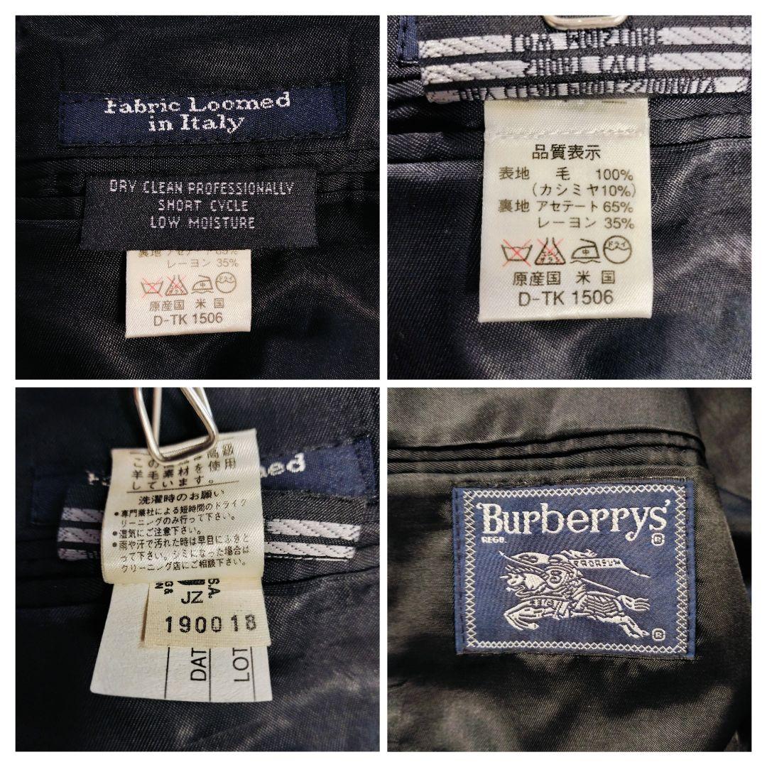 BURBERRYS 米国製 金ボタン ブレザー 紺 カシミヤ混