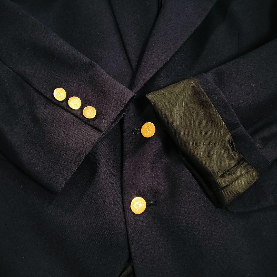 BURBERRYS 米国製 金ボタン ブレザー 紺 カシミヤ混