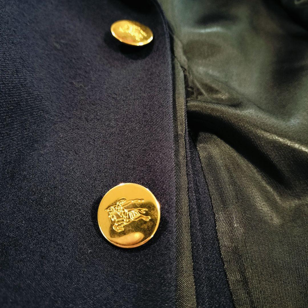 BURBERRYS 米国製 金ボタン ブレザー 紺 カシミヤ混