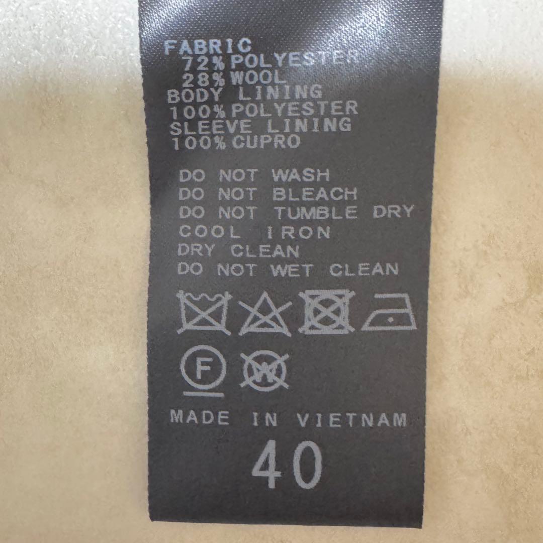 NOBLE ウールMIXツイルピークドラペルジャケット